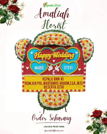Papan Bunga Pernikahan Ngrance